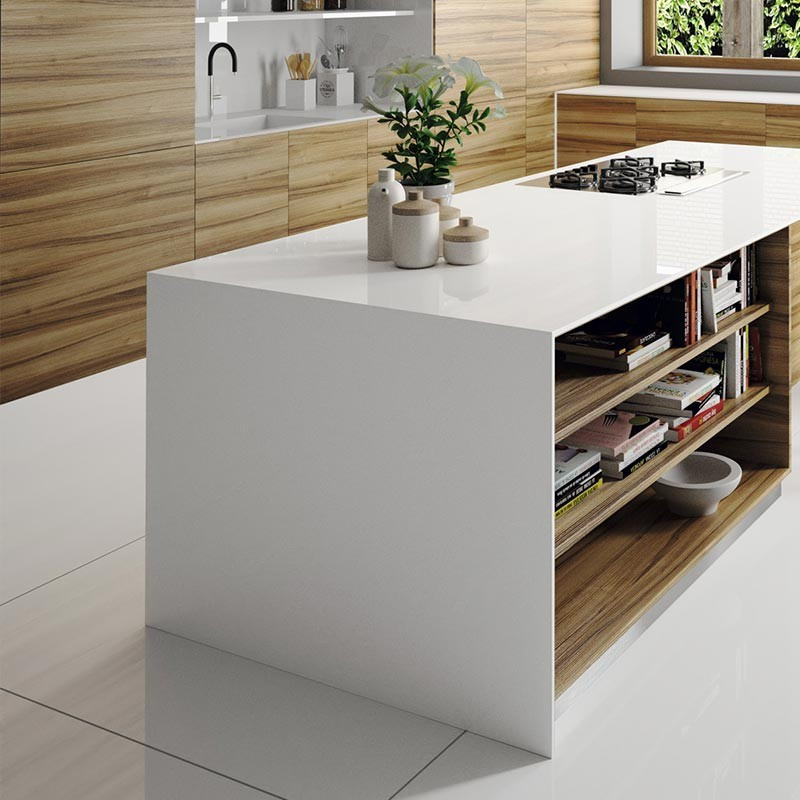 Plan de travail en Quartz Silestone® Iconic white